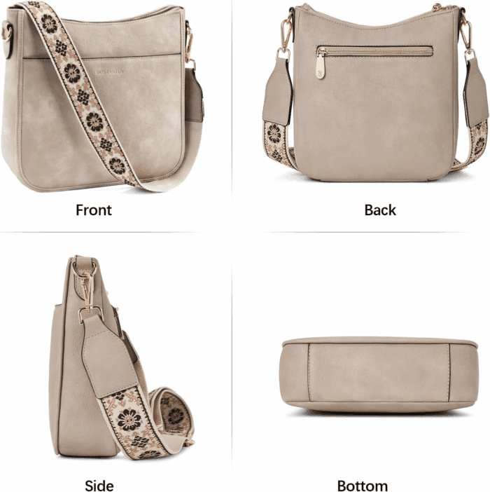 Crossbody Bags for Women Trendy Vegan Leather Hobo Purses Shoulder Handbags with Wide Shoulder Strap - Image 6