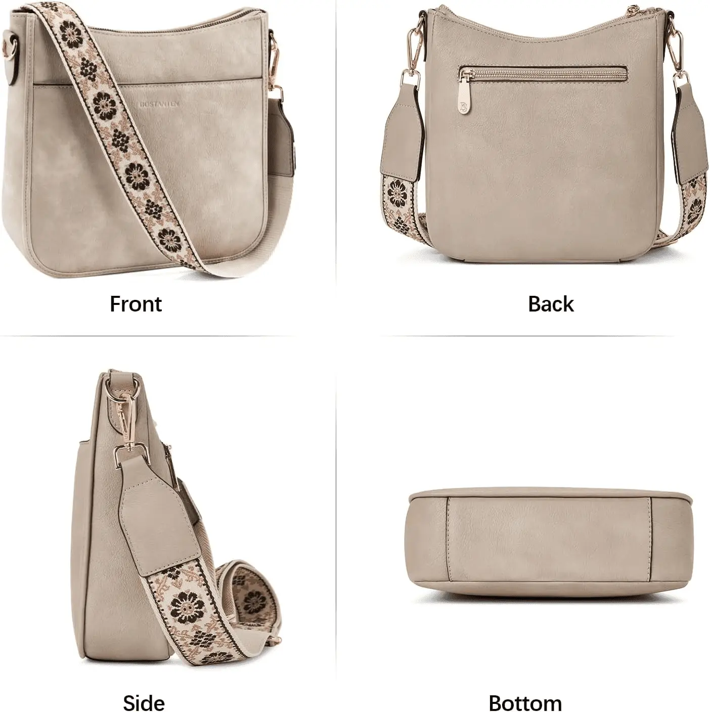 Crossbody Bags for Women Trendy Vegan Leather Hobo Purses Shoulder Handbags with Wide Shoulder Strap - Image 6