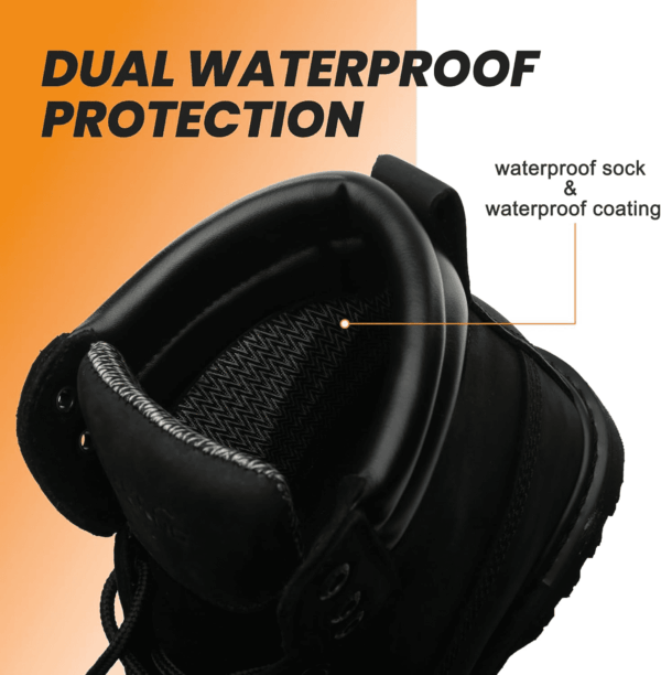 Work Boots for Men Waterproof Soft Toe Non Slip Comfortable Workboots - Image 4