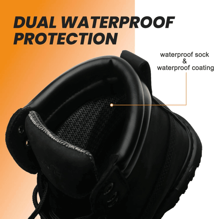Work Boots for Men Waterproof Soft Toe Non Slip Comfortable Workboots - Image 4