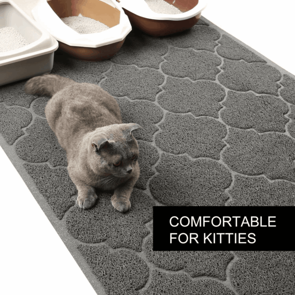 Cat Litter Mat, XL Super Size, Phthalate Free, Easy to Clean, 46X35 Inches, Durable, Soft on Paws, Large Litter Mat. - Image 7
