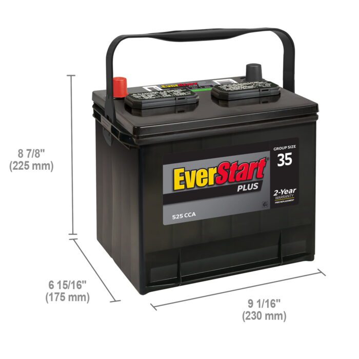 plus Lead Acid Automotive Battery, Group Size 35 12 Volt, 525 CCA - Image 9