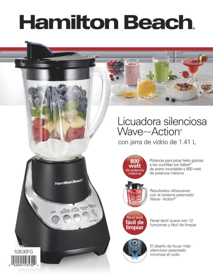 Wave Action Quiet Blender, 48 Oz. Glass Jar, 12 Blending Functions, Black, 53530F - Image 12