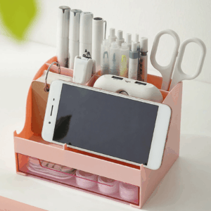 Makeup Organizer with Drawers -Plastic Skincare and Cosmetic Storage for Vanity Countertop,Dresser Top Organizer for Lotions,Beauty Products,Cologne Perfume-Bathroom Countertop Organization