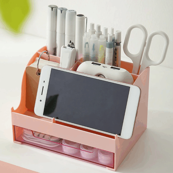 Makeup Organizer with Drawers -Plastic Skincare and Cosmetic Storage for Vanity Countertop,Dresser Top Organizer for Lotions,Beauty Products,Cologne Perfume-Bathroom Countertop Organization