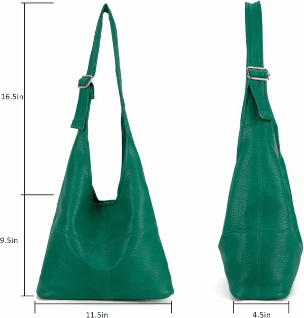 Hobo Bags Purse for Women Ultra Soft Foldable Shoulder Slouchy Handbags with Cosmetic Bag - Image 3