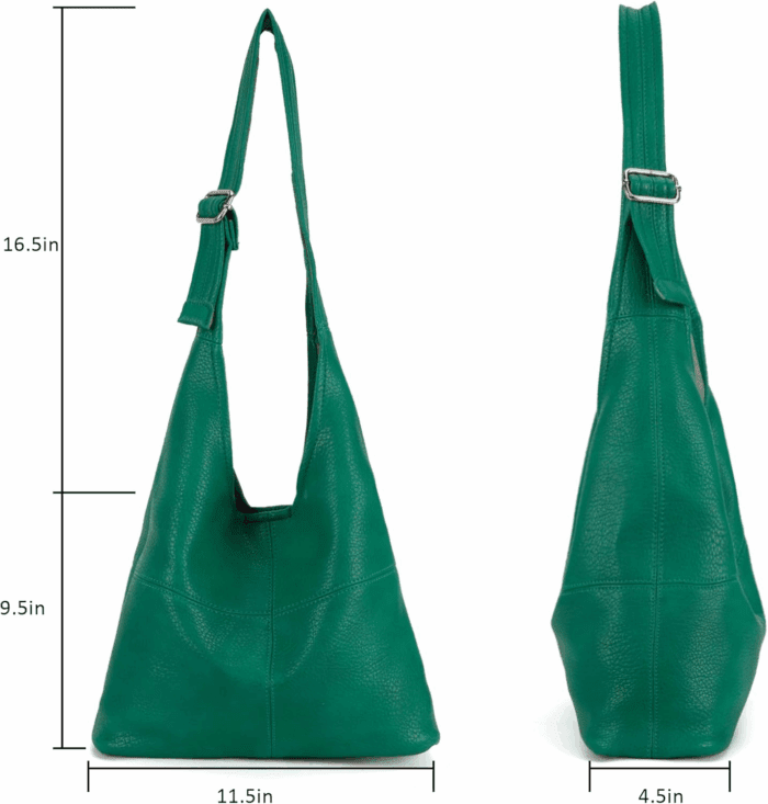 Hobo Bags Purse for Women Ultra Soft Foldable Shoulder Slouchy Handbags with Cosmetic Bag - Image 3