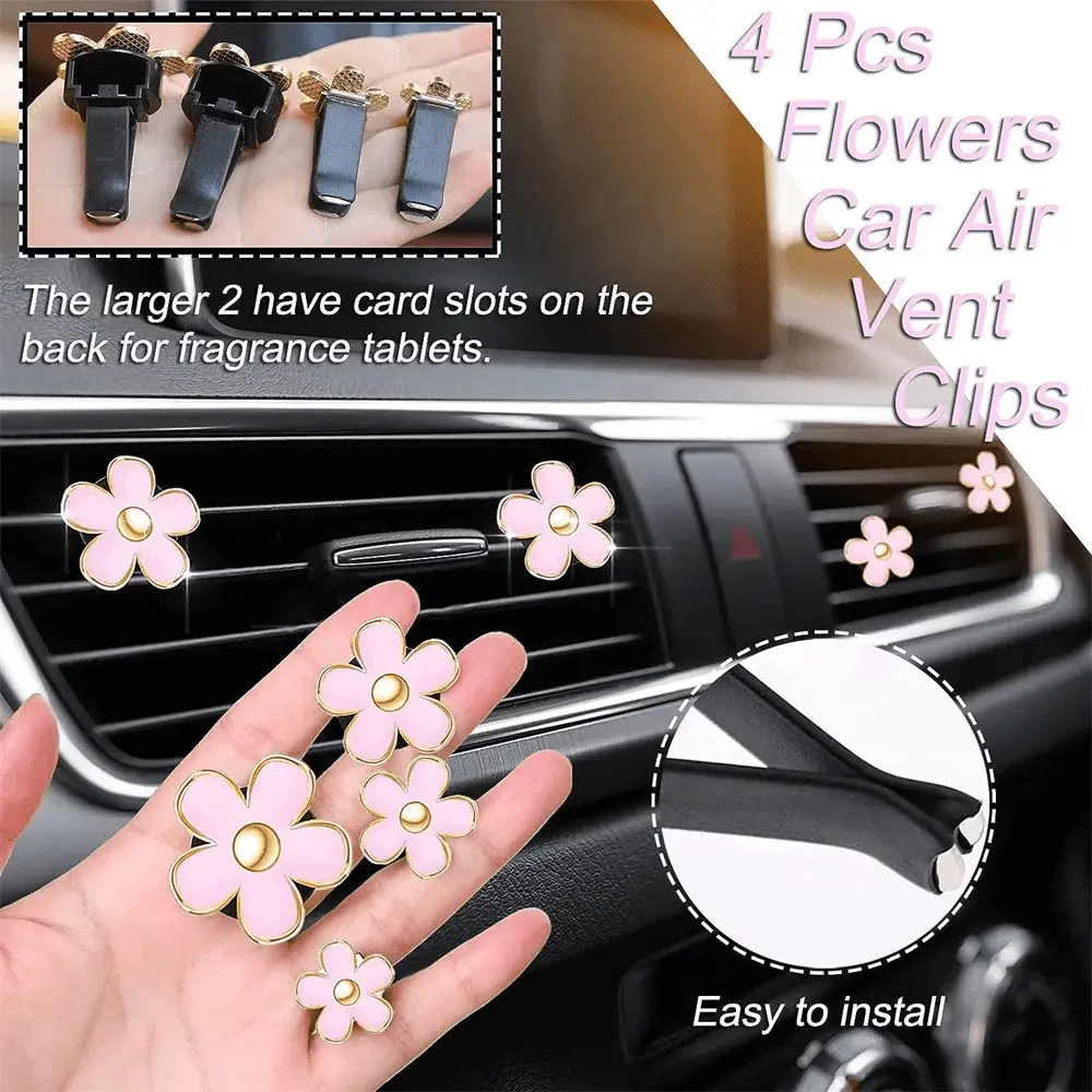 10 Pcs Car Accessories Set,Leather Steering Wheel Cover for Women Cute Car Accessories Set with Seat Belt Shoulder Pads Cup Holders for Women Girl Car Interior Pink Suit - Image 5