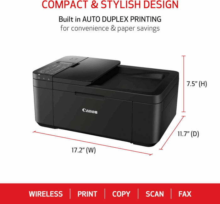 PIXMA TR4720 All-In-One Wireless Printer, Home Use with Auto Document Feeder, Mobile Printing and Built-In Fax, Black - Image 2