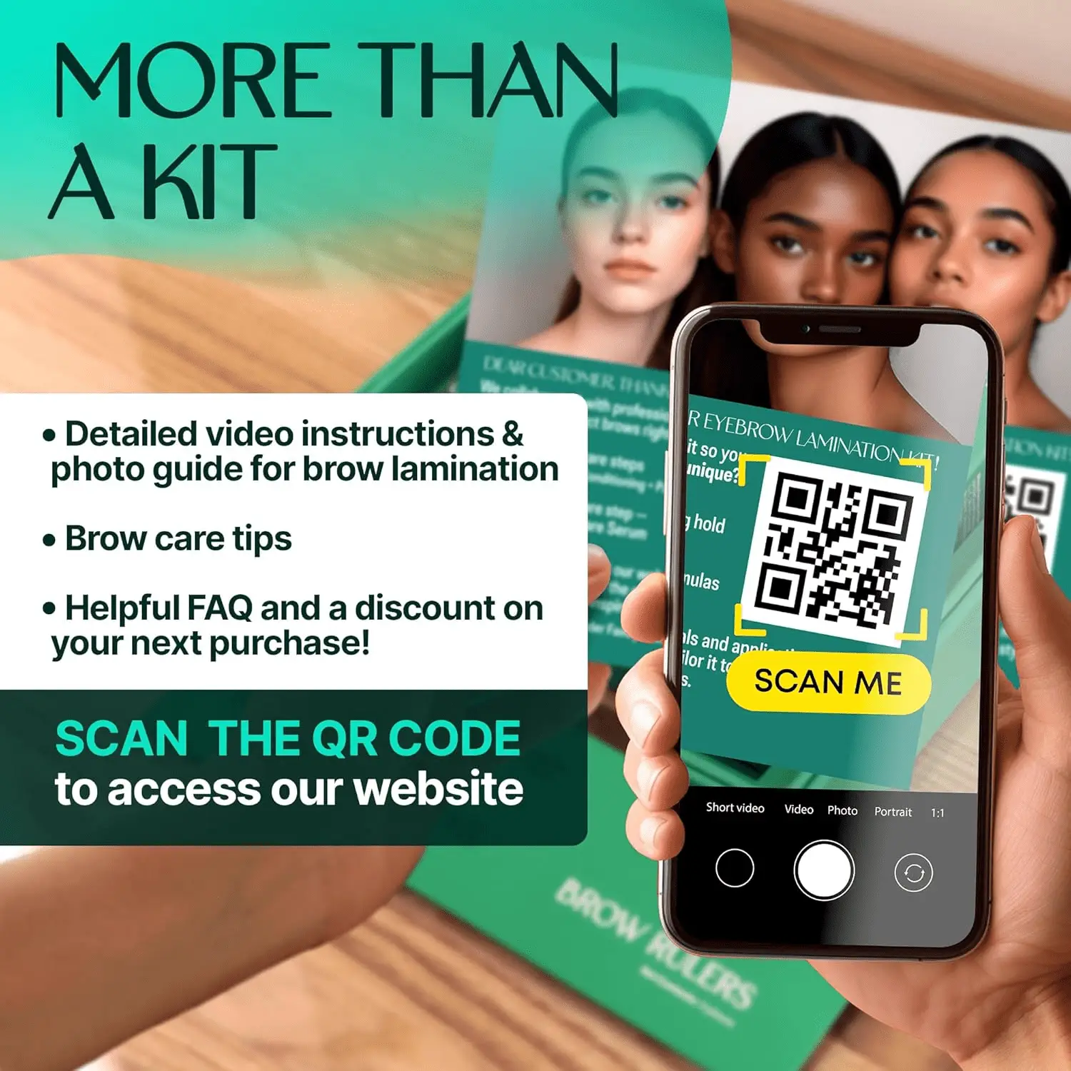 5 Step Eye Brow Lamination Kit - Eyebrow Kit for Women with Brow Lamination Gel & Brow Brushes - Advanced Eye Brow Stencil Kits for Beauty Care - at Home Eyebrow Lamination Kit - Image 7