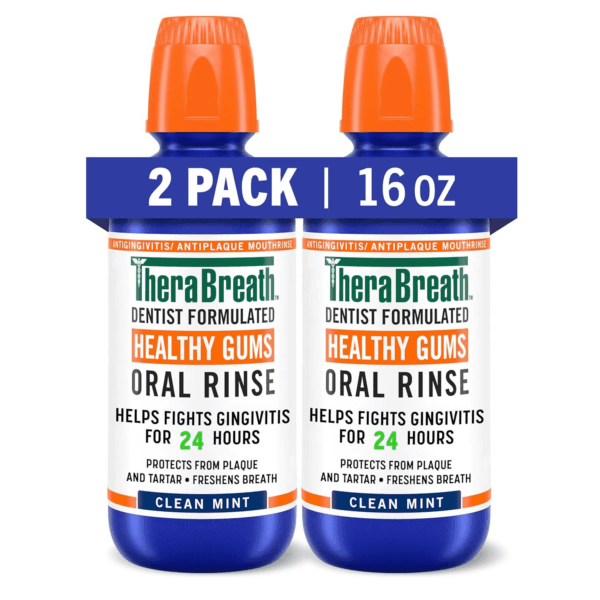 Healthy Gums Mouthwash Clean Mint, Antigingivitis, Dentist Formulated, 16 Fl Oz (2-Pack)