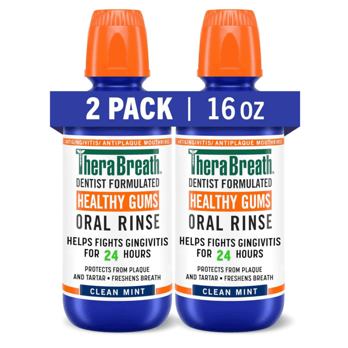 Healthy Gums Mouthwash Clean Mint, Antigingivitis, Dentist Formulated, 16 Fl Oz (2-Pack)