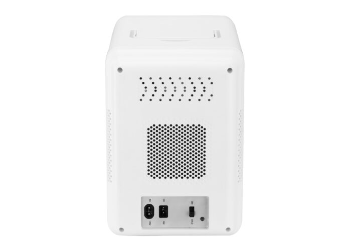 Gallery, 9 Can/6L Mini Cooler/Skincare Fridge, Built-In Mirror and Light, EFMIS209, White - Image 9