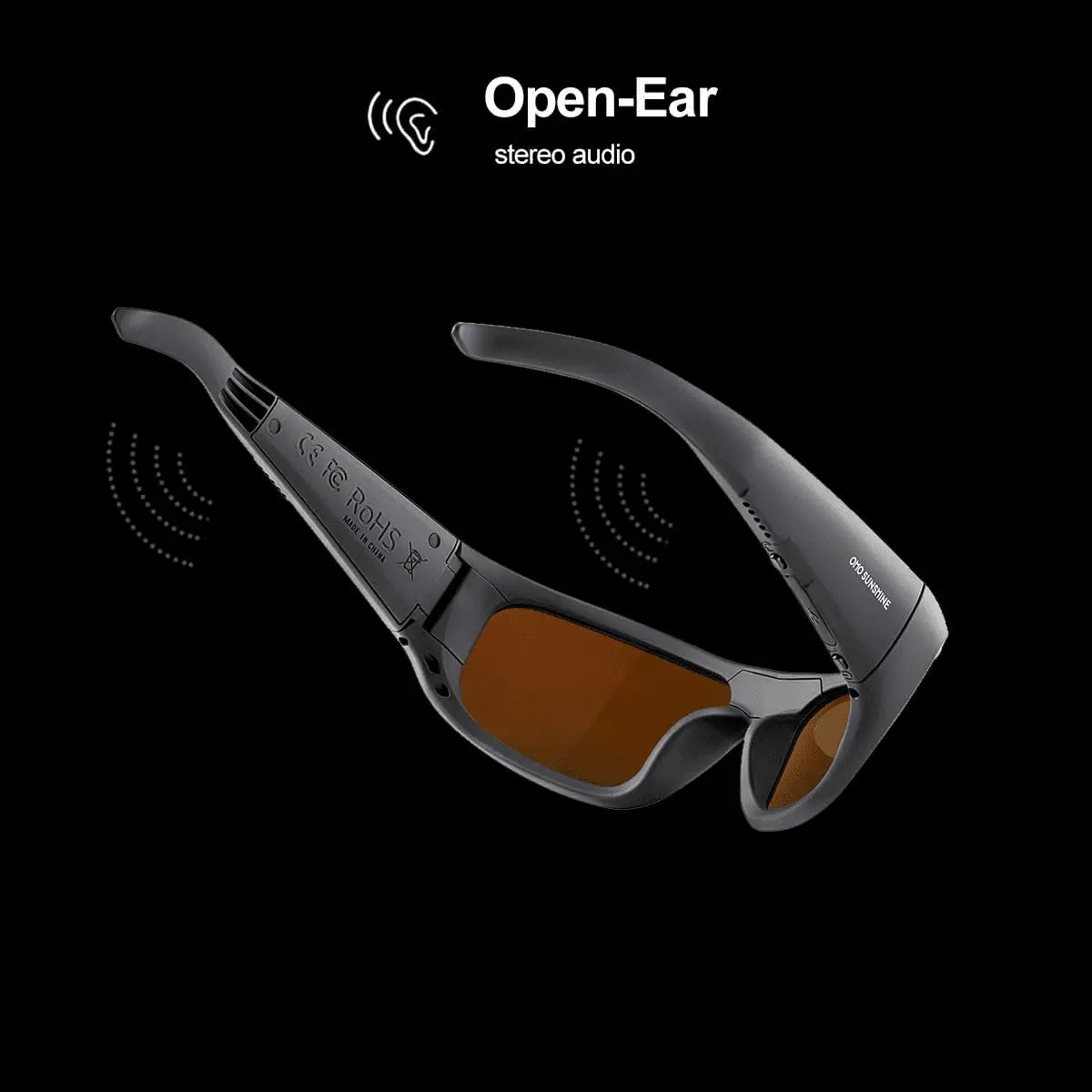 Oho Smart Glasses,Polarized Sunglasses with Bluetooth Speaker,Athletic/Outdoor UV Protection and Voice Control,Unisex(Mirror Blue Lens) - Image 2