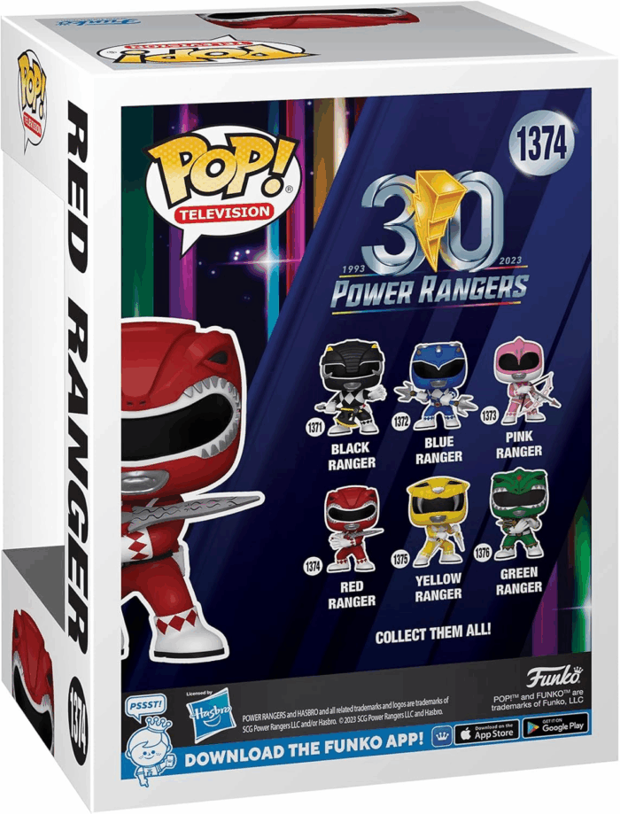 POP! TV: Mighty Morphin Power Rangers 30Th Anniversary - Red Ranger - Power Rangers TV - Collectable Vinyl Figure - Gift Idea - Official Merchandise - for Kids & Adults - TV Fans - Image 3