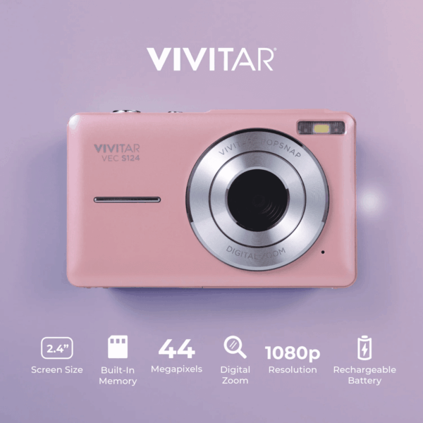 Popsnap Digital Camera, Pink, 16X Zoom, 1080P, Micro SD, Single Pack - Image 2