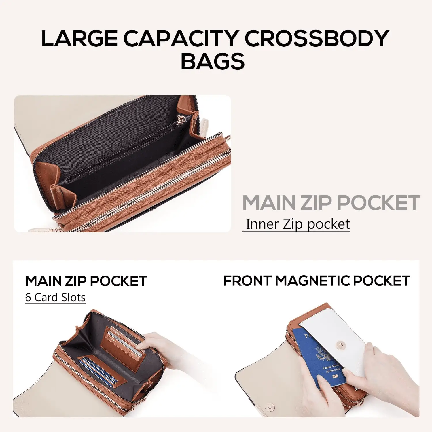 Small Crossbody Bag for Women,Cell Phone Purse Women'S Shoulder Handbags Wallet Purse with Credit Card Slots - Image 3