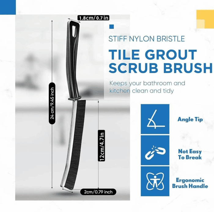 3Pcs Crevice Cleaning Brush Tool, Grout Brush Cleaning Supplies, Home Essentials, Bathroom Cleaning Brush Multifunctional Gap Scrub Hard Bristle Crevice Cleaning Brushes for Household Use - Image 6