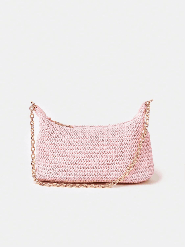 Women'S Straw Woven Shoulder Bag Tote Handbag Summer Beach Purse - Image 2