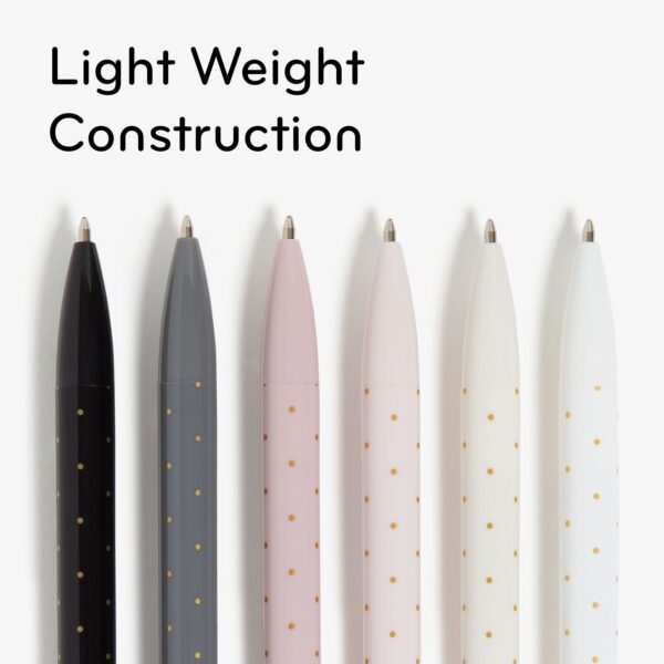 Laguna Ballpoint Pens, 6 Count, Foil Dots , Bold (1.0Mm) Point, Black Ink - Image 5