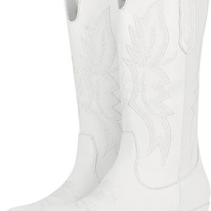Cowboy Boots for Women Western Boots Cowgirl Boots Pull on Pointy Toe Mid Calf Boots
