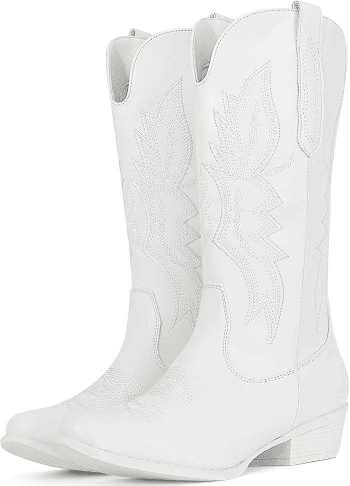 Cowboy Boots for Women Western Boots Cowgirl Boots Pull on Pointy Toe Mid Calf Boots