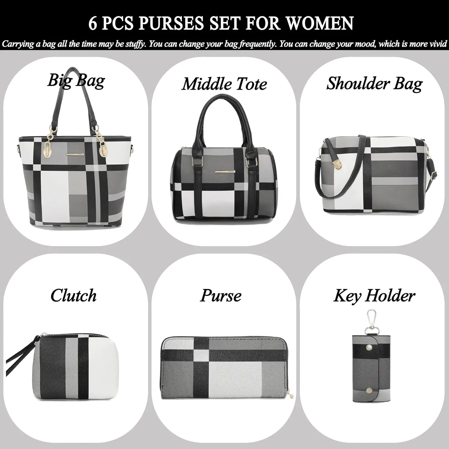 Designer Purses and Handbags for Women Satchel Shoulder Bag Tote Top Handle Bag - Image 2