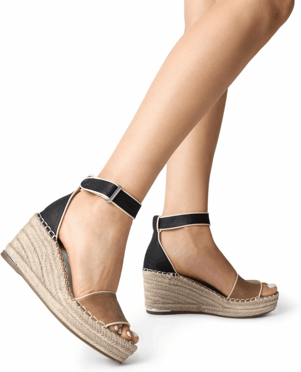 Women'S Wedge Sandals Open Toe Espadrilles Sandals Comfortable Dressy Ankle Strap Platform Sandals Suitable for Work Beach Summer Shoes - Image 7