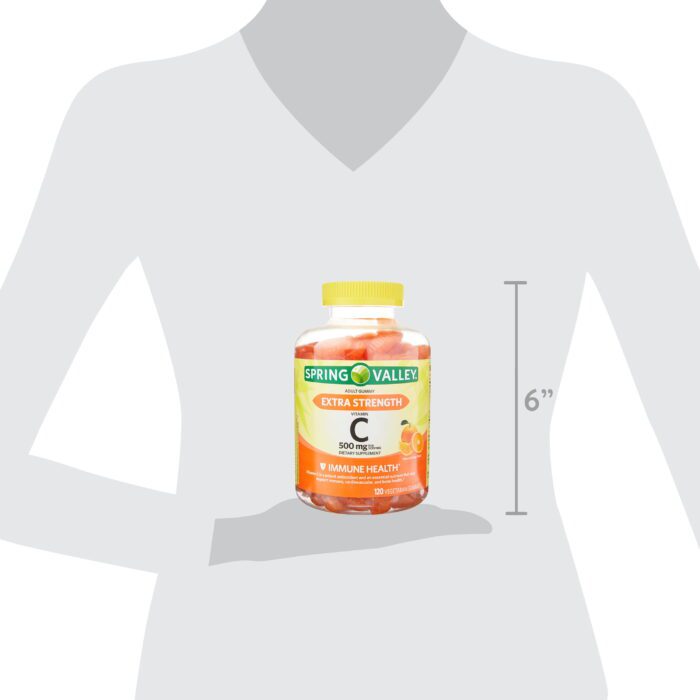 Extra Strength Vitamin C Dietary Supplement Vegetarian Gummies, Orange, 500 Mg, 120 Ct - Image 7