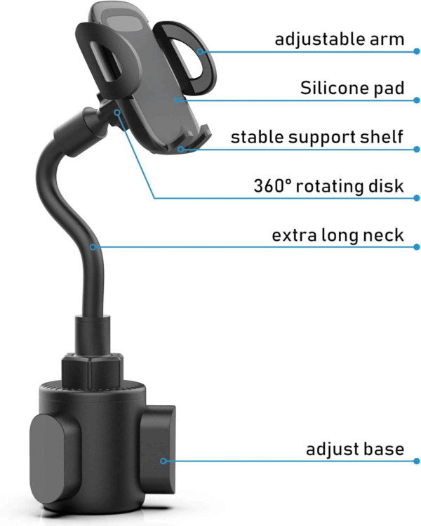 Wireless Charging Car Charger Mount, Fast Auto Clamping Car Charger Phone Holder for Iphone, Samsung, All Smartphones - Image 2