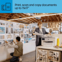 Officejet Pro 9730E Wide Format Wireless All-In-One Color Inkjet Printer, Print, Scan, Copy up to 11X17', ADF, Duplex Printing Best for Office, 3 Months of Instant Ink Included (537P6A) - Image 14