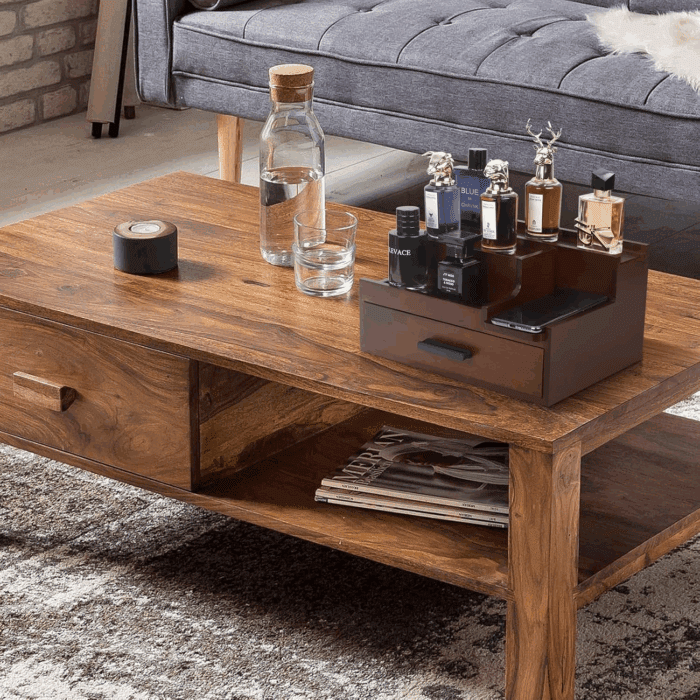 Cologne Organizer for Men, 3 Tier Perfume Stand Holder with Drawer and Hidden Compartment, Cologne Display Shelf for Dresser, Great Gift for Man/Father, Deep Brown - Image 7