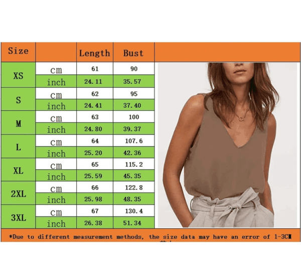 Women'S Casual Top Spring and Summer V-Neck Vest - Image 2