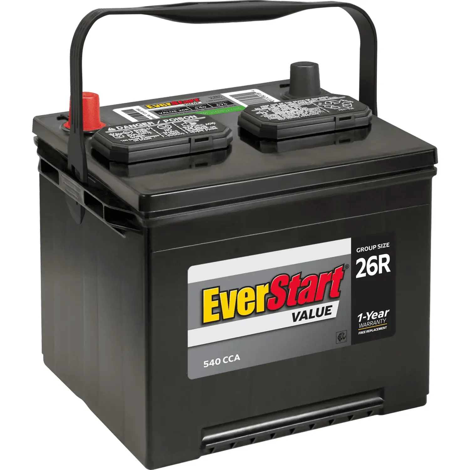 Value Lead Acid Automotive Battery, Group Size 26R 12 Volt, 540 CCA - Image 2