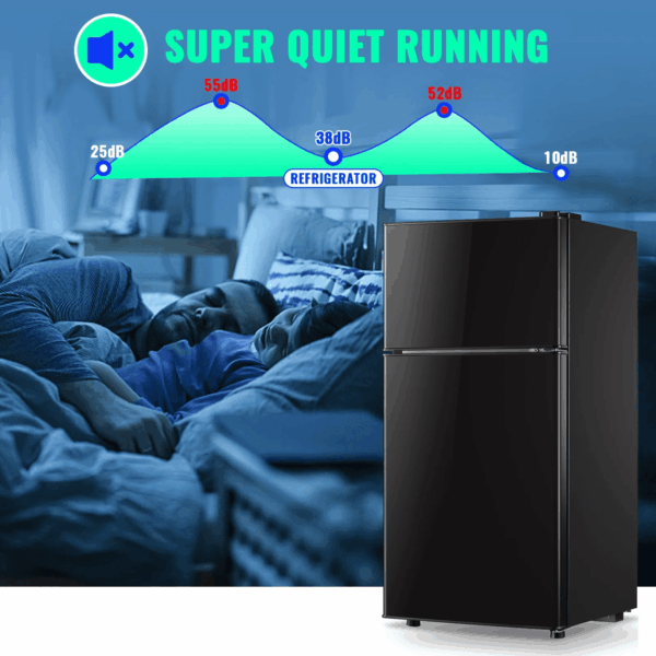 2.4 Cu.Ft Mini Fridge with Freezer, Small Refrigerator Apartment Size Fridge Black, NEW - Image 8