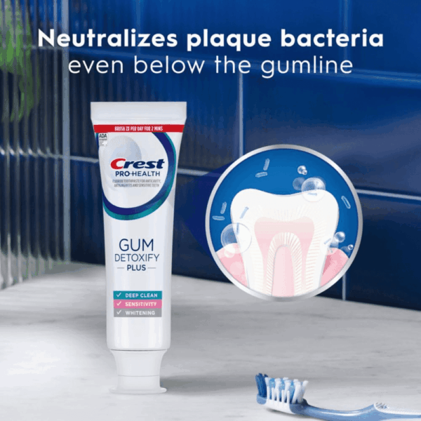 Pro-Health Gum Detoxify plus Toothpaste 4.5 Oz Pack of 3 - Antibacterial Fluoride Toothpaste, Sensitivity Protection, Whitens Teeth, Anticavity, Plaque Control - Image 6