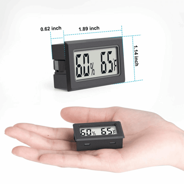 Reptile Thermometer 4-Pack Mini Digital Humidity Temperature Meters Gauge Indoor Hygrometer Thermometer  Wiht ℉ for Humidors Greenhouse Garden Cellar Closet Guitar Case - Image 2