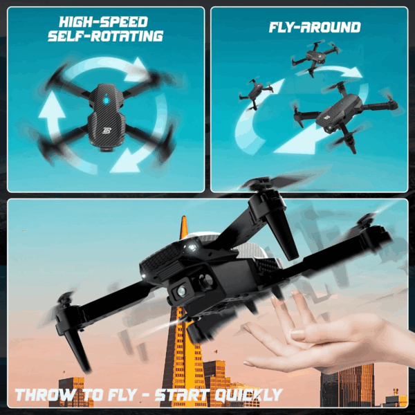 Drone with 1080P Camera for Adults,  Foldable FPV RC Quadcopter, with Gestures Selfie, One Key Start/Land, 3D Flips, 2 Batteries, RC Drones for Adults - Image 5