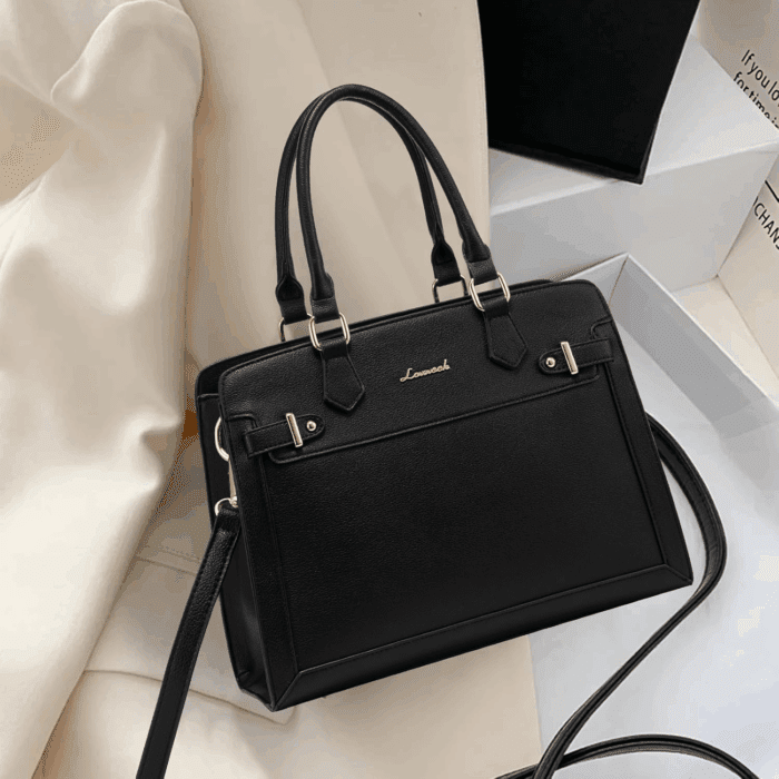 Purses and Handbags for Women, Tote Shoulder Bag Satchel Black Purse and PU Leather Top Handle for Ladies - Image 5
