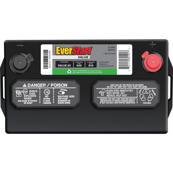 Value Lead Acid Automotive Battery, Group Size 65 12 Volts, 650 CCA - Image 7