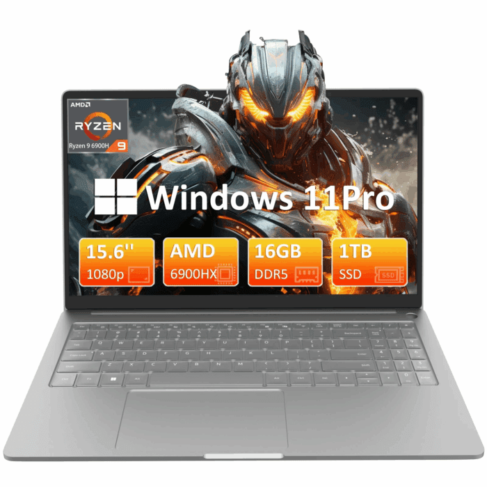 15.6" Laptop Computer W/Amd Ryzen 7 5825U up to 4.5Ghz, 16GB DDR4 RAM 512GB Nvme SSD, Dual Channel SODIMM×2, Windows 11 Pro Gaming Laptop, Backlit Keyboard, Fingerprint Unlock, Webcam Switch, - Image 10