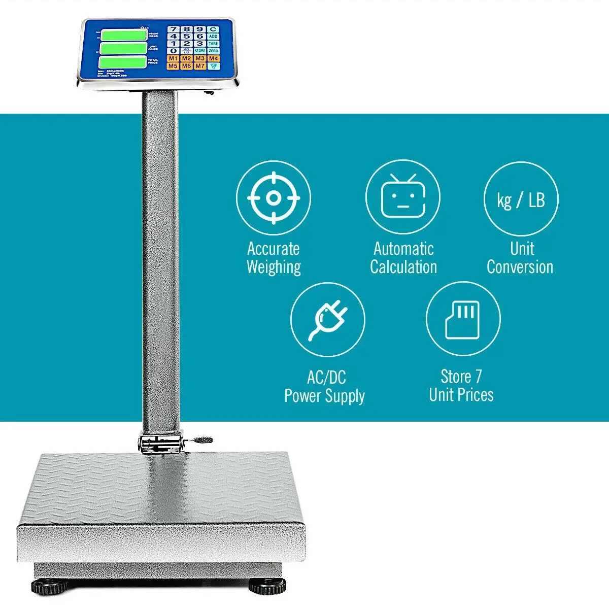 660Lbs Weight Platform Scale Digital Floor Folding Scale Postal Shipping Mailing - Image 6