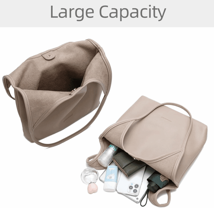 Slouchy Hobo Bags for Women Soft Designer Shoulder Purses Ladies Top Handle Handbag - Image 4