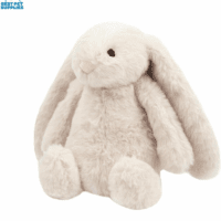 Interactive Bunny Buddy Dog Toy with Crinkle and Squeaky Enrichment for Small and Medium Breed Puppies or Dogs, Cute and Plush - Bunny Bundle (Beige, Gray) - Image 2