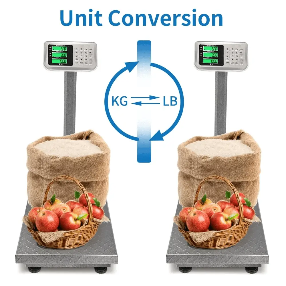 220Lb Weight Electronic Platform Scale,Digital Floor Heavy Duty Folding Scales,Stainless Steel High-Definition LCD Display, Perfect for Postal Luggage Shipping Mailing Package Price Computing - Image 11