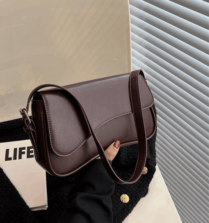 Shoulder Bag for Women Y2K Trendy Purse Vegan Leather Hobo Handbags Clutch Saddle Bag with 2 Removable Strap - Image 5