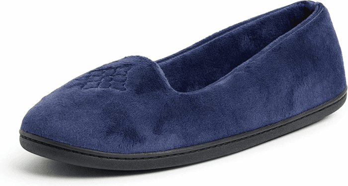 Women'S Cozy Memory Foam Indoor Rebecca Closed Back House Ballet Slipper with Wide Widths