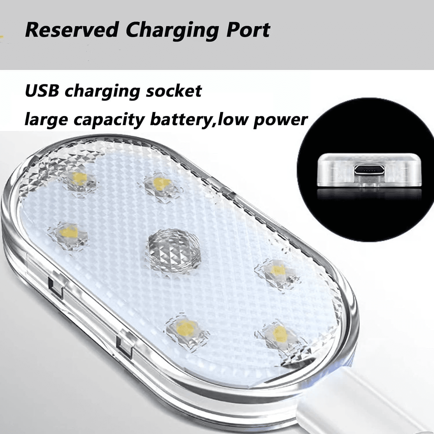 4Pcs Wireless LED Lights for Car Interior,7 Colors Ambient Lighting Car Interior,Car Lights inside Your Car,Usb Rechargeable Car Interior Led Night Light for Car Decor - Image 6