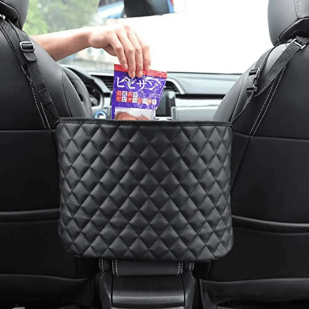 Purse Holder for Cars - Car Purse Handbag Holder between Seats - Auto Storage Accessories for Women Interior - Automotive Consoles and Organizers Net Pocket for Front Seat