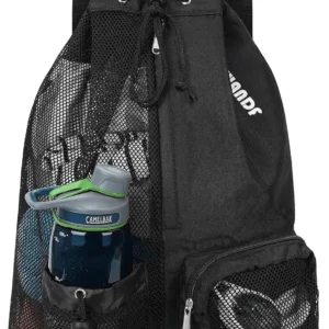 Swim Bag Mesh Drawstring Backpack with Wet Pocket for Swimming, Gym, and Workout Gear